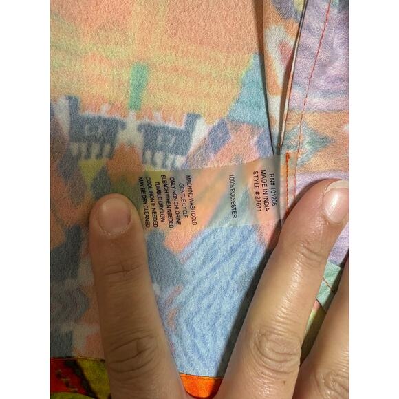 Soft Surroundings Copa Cabana L/XL Colorful Open Drape Front Vest - Picture 4 of 5